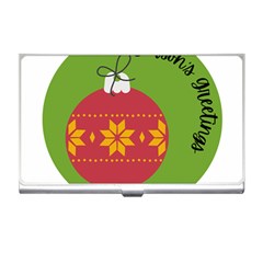 Seasons Greeting Christmas Ornament  Business Card Holder by mountainmushroomfamily