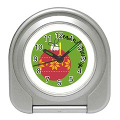 Seasons Greeting Christmas Ornament  Travel Alarm Clock