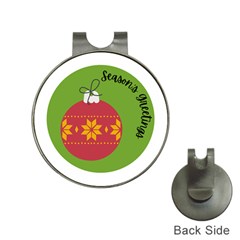 Seasons Greeting Christmas Ornament  Hat Clips With Golf Markers by mountainmushroomfamily