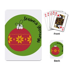 Seasons Greeting Christmas Ornament  Playing Cards Single Design (rectangle)