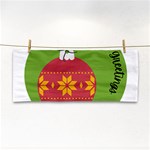 Seasons Greeting Christmas Ornament  Hand Towel Front