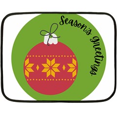 Seasons Greeting Christmas Ornament  Fleece Blanket (mini) by mountainmushroomfamily