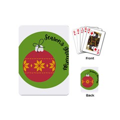 Seasons Greeting Christmas Ornament  Playing Cards Single Design (mini) by mountainmushroomfamily