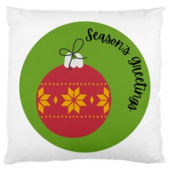 Seasons Greeting Christmas Ornament  Large Flano Cushion Case (two Sides) by mountainmushroomfamily