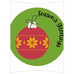 Seasons Greeting Christmas Ornament  Back Support Cushion by mountainmushroomfamily