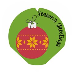 Seasons Greeting Christmas Ornament  Wooden Puzzle Heart by mountainmushroomfamily