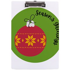 Seasons Greeting Christmas Ornament  A4 Clipboard