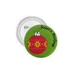 Seasons Greeting Christmas Ornament  1.75  Buttons Front