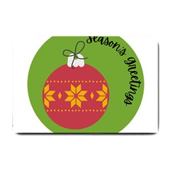 Seasons Greeting Christmas Ornament  Small Doormat  by mountainmushroomfamily