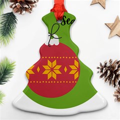 Seasons Greeting Christmas Ornament  Christmas Tree Ornament (two Sides)