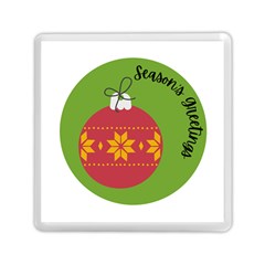 Seasons Greeting Christmas Ornament  Memory Card Reader (square) by mountainmushroomfamily