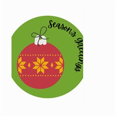 Seasons Greeting Christmas Ornament  Large Garden Flag (two Sides) by mountainmushroomfamily