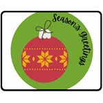 Seasons Greeting Christmas Ornament  Double Sided Fleece Blanket (Medium)  58.8 x47.4  Blanket Front