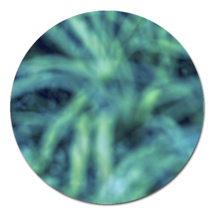 Blue Abstract Stars Magnet 5  (Round)