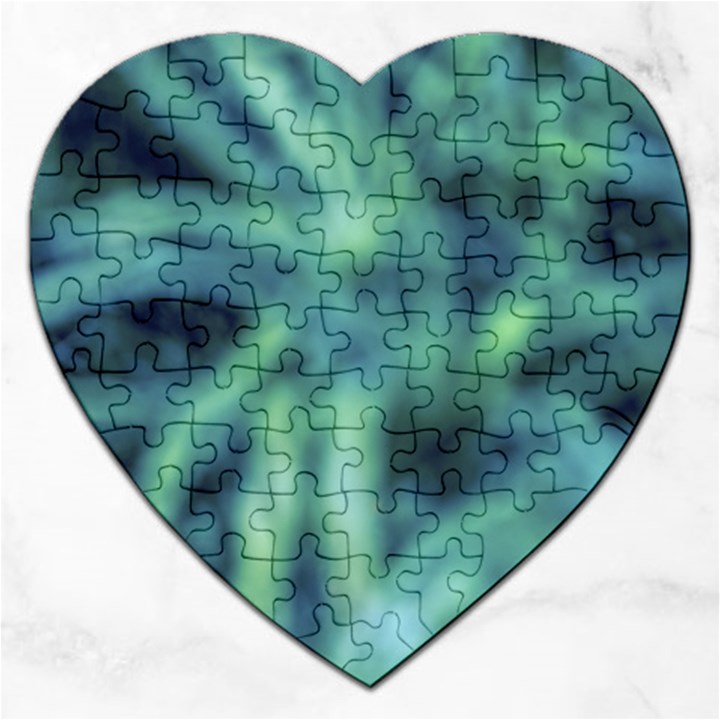 Blue Abstract Stars Jigsaw Puzzle (Heart)