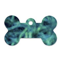 Blue Abstract Stars Dog Tag Bone (two Sides) by DimitriosArt