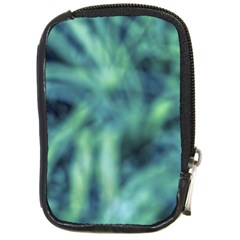 Blue Abstract Stars Compact Camera Leather Case by DimitriosArt