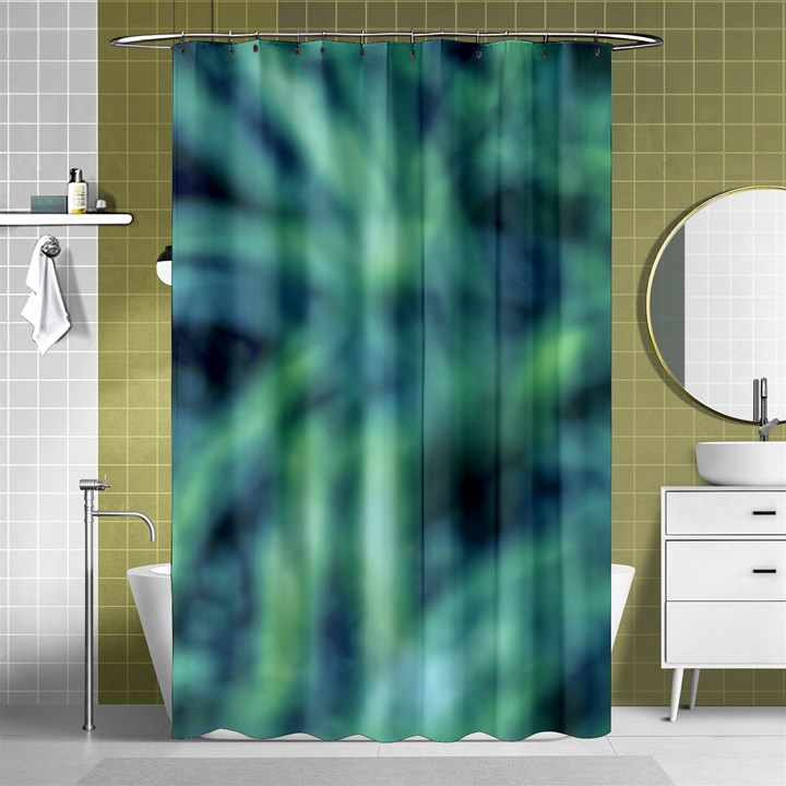 Blue Abstract Stars Shower Curtain 48  x 72  (Small) 