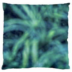 Blue Abstract Stars Large Flano Cushion Case (one Side) by DimitriosArt