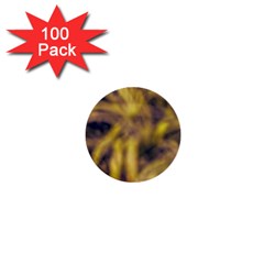 Yellow Abstract Stars 1  Mini Buttons (100 Pack) 