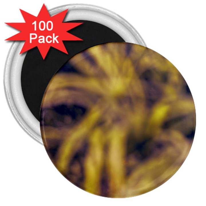 Yellow Abstract Stars 3  Magnets (100 pack)