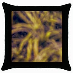 Yellow Abstract Stars Throw Pillow Case (black)