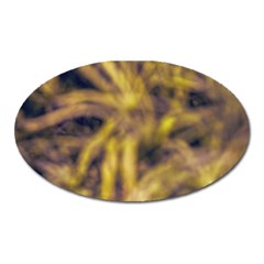 Yellow Abstract Stars Oval Magnet by DimitriosArt