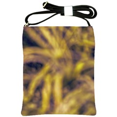 Yellow Abstract Stars Shoulder Sling Bag by DimitriosArt