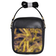 Yellow Abstract Stars Girls Sling Bag by DimitriosArt