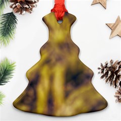 Yellow Abstract Stars Christmas Tree Ornament (two Sides)