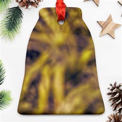 Yellow Abstract Stars Bell Ornament (two Sides)