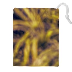 Yellow Abstract Stars Drawstring Pouch (4xl) by DimitriosArt