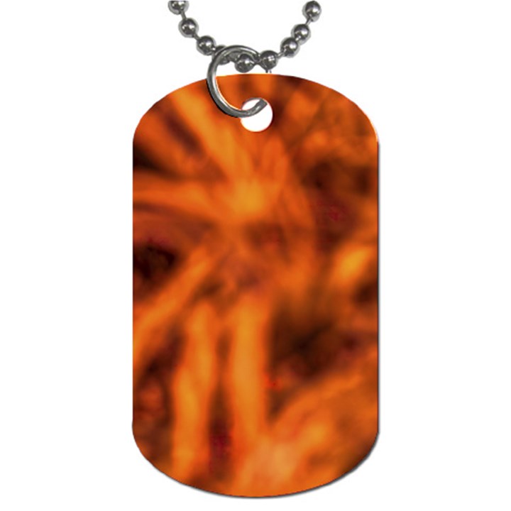 Red Abstract Stars Dog Tag (Two Sides)