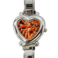 Red Abstract Stars Heart Italian Charm Watch by DimitriosArt