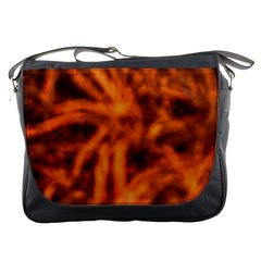 Red Abstract Stars Messenger Bag by DimitriosArt