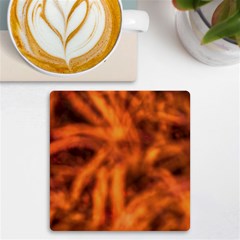 Red Abstract Stars Uv Print Square Tile Coaster 