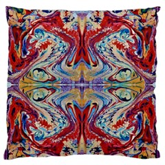 Red Feathers Large Flano Cushion Case (one Side) by kaleidomarblingart