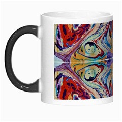 Red Feathers Morph Mugs by kaleidomarblingart