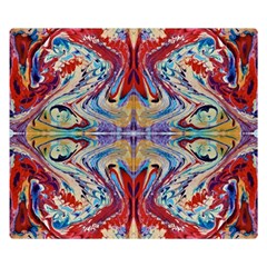 Red Feathers Double Sided Flano Blanket (small)  by kaleidomarblingart