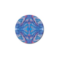 Blue Repeats Golf Ball Marker by kaleidomarblingart