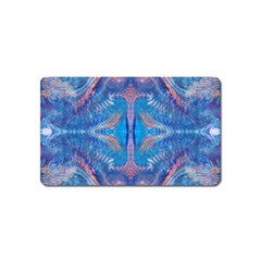 Blue Repeats Magnet (name Card) by kaleidomarblingart