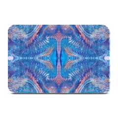 Blue Repeats Plate Mats by kaleidomarblingart