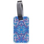 Blue Repeats Luggage Tag (two sides) Front