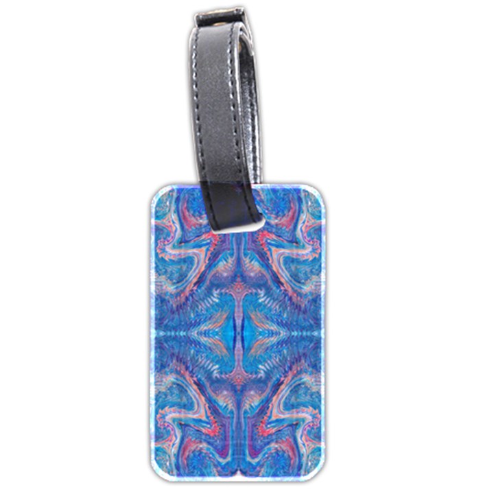 Blue Repeats Luggage Tag (two sides)