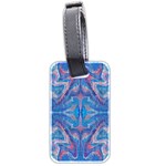 Blue Repeats Luggage Tag (two sides) Back