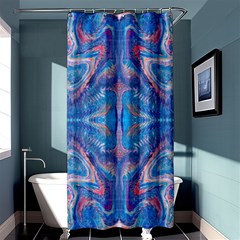 Blue Repeats Shower Curtain 36  X 72  (stall)  by kaleidomarblingart