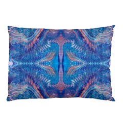 Blue Repeats Pillow Case (two Sides) by kaleidomarblingart