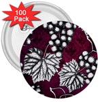 Grapes On Purple 3  Buttons (100 pack)  Front