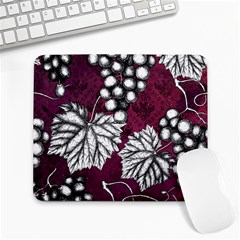 Grapes On Purple Large Mousepads by Pixelchicken