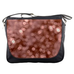 Light Reflections Abstract No6 Rose Messenger Bag by DimitriosArt